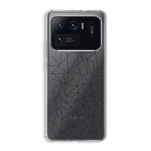 Geometrische lijnen zwart: Xiaomi Mi 11 Ultra Transparant Hoesje