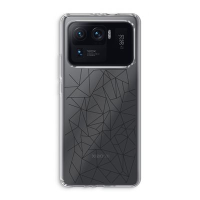 Geometrische lijnen zwart: Xiaomi Mi 11 Ultra Transparant Hoesje