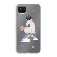 Regenboog eenhoorn: Google Pixel 4a Transparant Hoesje