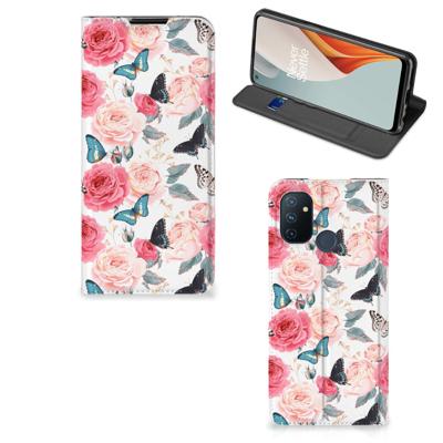 OnePlus Nord N100 Smart Cover Butterfly Roses OnePlus Nord N100 Smart Cover Butterfly Roses