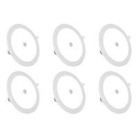 LED Downlight Slim 6-Pack met Bewegingssensor - Rond 12W - 6000K