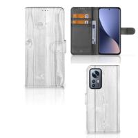 Xiaomi 12 Pro | Book Style Case | White Wood