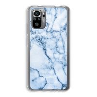 Blauw marmer: Xiaomi Redmi Note 10S Transparant Hoesje