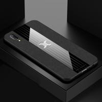 Voor vivo V11/X21S XINLI stiksels doek textuur schokbestendig TPU beschermhoes (zwart)