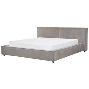 Beliani - LINARDS - Bed - Grijs - 180 x 200 cm - Polyester