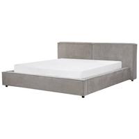 Beliani - LINARDS - Bed - Grijs - 180 x 200 cm - Polyester - thumbnail