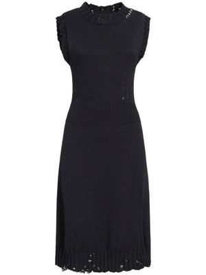 Marni robe en maille à effet usé - Noir
