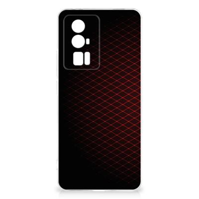 Xiaomi Poco F5 Pro | TPU bumper | Geruit Rood