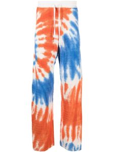 Marcelo Burlon County of Milan pantalon en macramé à motif tie-dye - Bleu