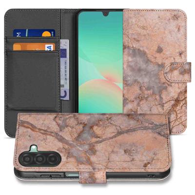 Samsung Galaxy A26 Marmer Oranje | Book Case | Samsung Galaxy A26 Marmer Oranje | Book Case |