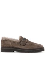 Brunello Cucinelli mocassins à intérieur fourré - Marron