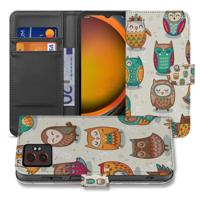 Vrolijke Uilen Samsung Galaxy Xcover 7 Pro | Book Case & Portemonnee Hoesje | Portemonnee hoesje