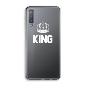 King zwart: Samsung Galaxy A7 (2018) Transparant Hoesje