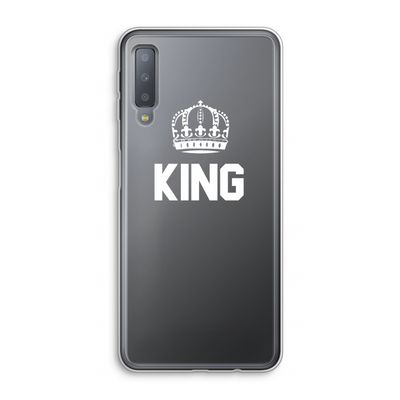 King zwart: Samsung Galaxy A7 (2018) Transparant Hoesje