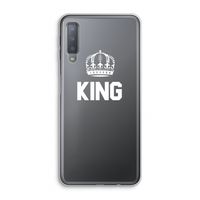 King zwart: Samsung Galaxy A7 (2018) Transparant Hoesje