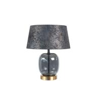Highlight TafellampBellini messing met smoke glas Ø 30cm - T1172.38 + O4452.21