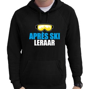 Apres ski hoodie Apres ski leraar zwart heren - Wintersport capuchon sweater