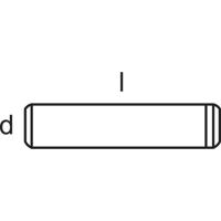 TOOLCRAFT 828014 Cilindrische pen (Ø x l) 5 mm x 40 mm Staal 50 stuk(s)