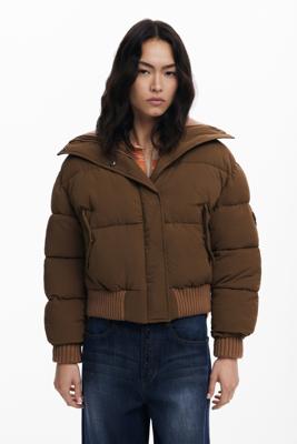Gewatteerd bomberjack - BROWN - S