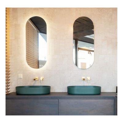 Badkamerspiegel SPV13900 | 40x80 cm | Indirecte- en directe LED verlichting | Touch button | Met spiegelverwarming