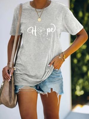 Loose Casual Cotton Crew Neck T-Shirt Loose Casual Cotton Crew Neck T-Shirt