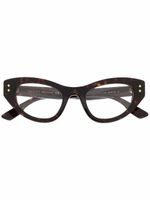 Gucci Eyewear lunettes de vue à monture papillon - Marron - thumbnail