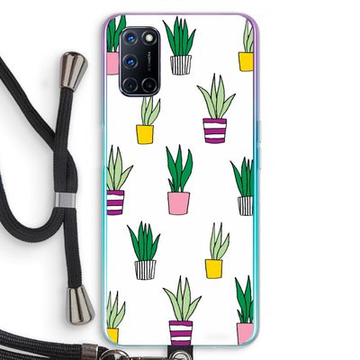 Sanseveria: Oppo A52 Transparant Hoesje met koord