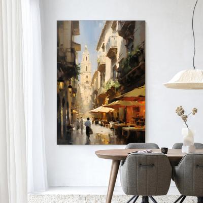 Urban Cotton Wandkleed 'Barcelona' 80 x 110cm in Frame - black