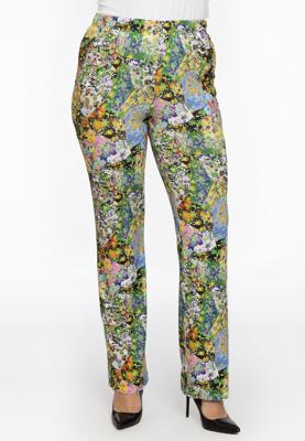 Yoek Tregging FLOWERY | Zwart | Maat 54/56