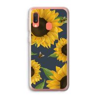 Sunflower and bees: Samsung Galaxy A20e Transparant Hoesje