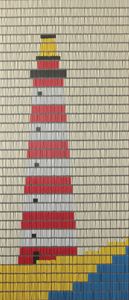 Sunarts kant en klaar vliegengordijn 100x232 Vuurtoren Ameland model 304