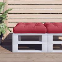 VidaXL Palletkussen stof wijnrood