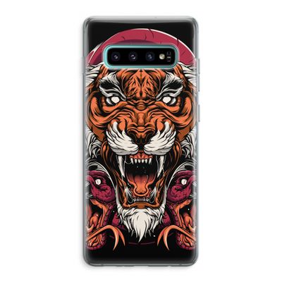 Tiger and Rattlesnakes: Samsung Galaxy S10 Plus Transparant Hoesje