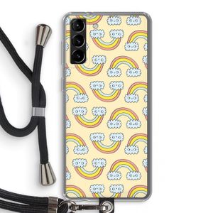 Regenboog: Samsung Galaxy S21 Plus Transparant Hoesje met koord