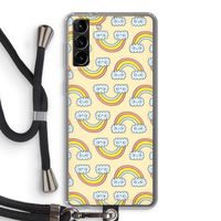 Regenboog: Samsung Galaxy S21 Plus Transparant Hoesje met koord