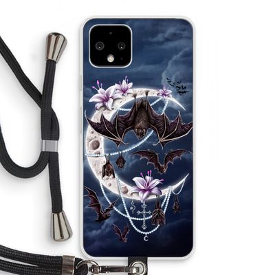 Vleermuizen Maan: Pixel 4 Transparant Hoesje met koord