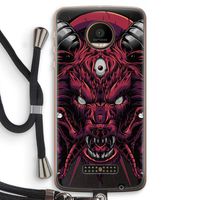 Hell Hound and Serpents: Motorola Moto Z Force Transparant Hoesje met koord