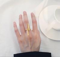 Creatieve eenvoudige geometrie opening vinger ringen persoonlijkheid sieraden (goud)