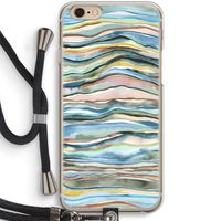 Watercolor Agate: iPhone 6 / 6S Transparant Hoesje met koord