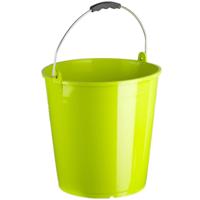 Plasticforte Emmers - 3x stuks - met schenktuit - 15L - groen - schoonmaakemmer
