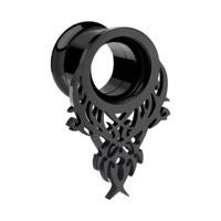 Black Double Flared Tunnel Chirurgisch staal 316L Tunnels & Plugs