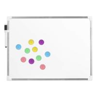 Whiteboard/memobord magnetisch - met marker en magneten - pastel kleuren - 30 x 40 cm   -