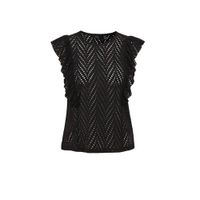 VERO MODA top VMLEAH van gerecycled polyester zwart - thumbnail