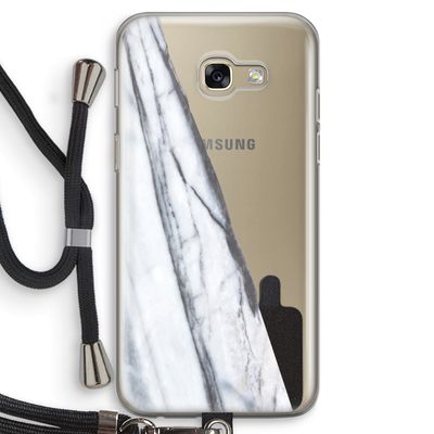 Gestreepte marmer: Samsung Galaxy A5 (2017) Transparant Hoesje met koord