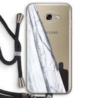 Gestreepte marmer: Samsung Galaxy A5 (2017) Transparant Hoesje met koord