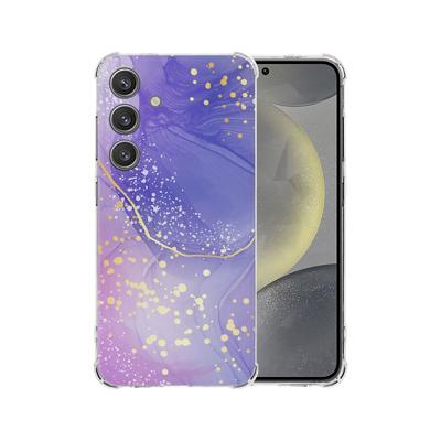 Samsung Galaxy S25 Hoesje - Watercolor Paars TPU Antishock