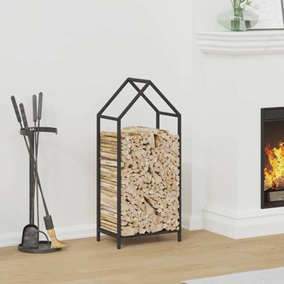 Brandhoutrek 40x25x90 cm koudgewalst staal zwart
