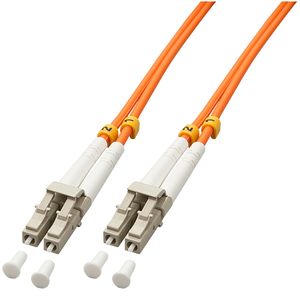 Lindy LC/LC 3m Glasvezel kabel OM2 Grijs, Oranje, Wit