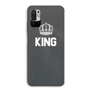 King zwart: Xiaomi Redmi Note 10 5G Transparant Hoesje
