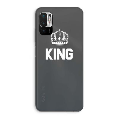 King zwart: Xiaomi Redmi Note 10 5G Transparant Hoesje